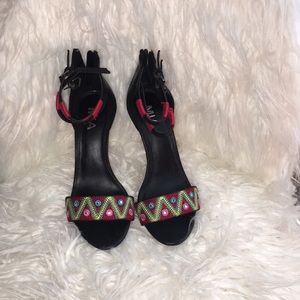 MIA multiprint multicolored heeled sandals